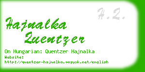 hajnalka quentzer business card